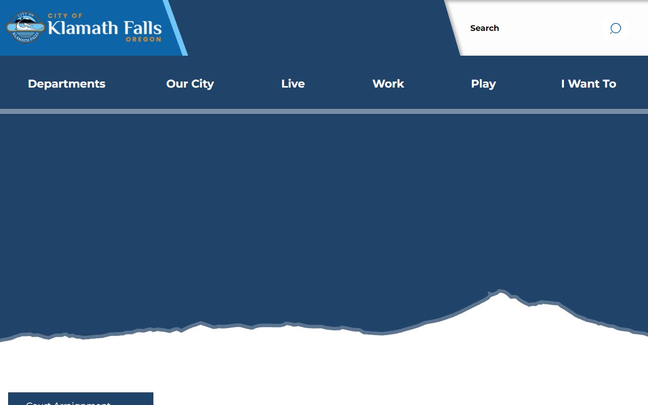 Klamath County traffic court records Klamath Falls Municipal Court source page