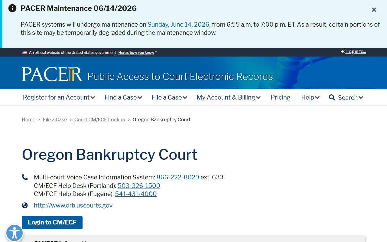 Klamath County warrant search federal bankruptcy court source